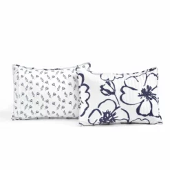 Scandinavian Floral Quilt Navy/White 3Pc Set King Navy/White -Bed Linings Sales 2024 0518bc6a388c49bf85f428cf1abe95ca