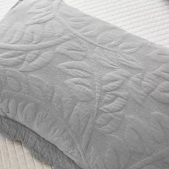 MarCielo 2 Piece 100% Cotton Quilted Pillow Shams Embroidered Farmhouse Light Gray -Bed Linings Sales 2024 053893009f304ac18c25808f817120c3
