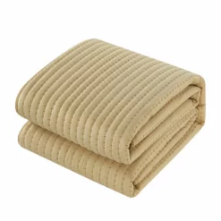 Chic Home Hayden Striped Box Stitched Design Bedding Quilt Set - King 104x90", Sand Sand -Bed Linings Sales 2024 085fb63845484dbaa0fe4a95401aae12