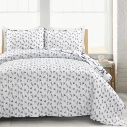 Scandinavian Floral Quilt Navy/White 3Pc Set King Navy/White -Bed Linings Sales 2024 0c2c4714db1b461d931e3a44de2ff5c8
