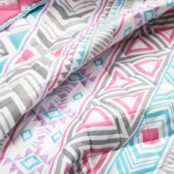 Navajo Stripe Malibu Reversible Oversized Quilt 2Pc Set Pink/Turquoise -Bed Linings Sales 2024 13df8d2073d74bb3b66d3f9a181e8e75