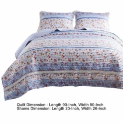 Joa Microfiber Quilt Set, Floral Print, Lace Trim, Multicolor-Benzara Multicolor, Blue, White 9 Joa Microfiber Quilt Set, Floral Print, Lace Trim, Multicolor-Benzara Multicolor, Blue, White -Bed Linings Sales 2024 181b50a51ea74c349b2f9a230eac1906