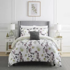 Chic Home Devon Green 3 Piece Comforter Set Reversible Watercolor Floral Print Striped Pattern Design Bedding Green -Bed Linings Sales 2024 18eef715397b42ce8cc4ea52dac2ff73