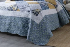 MarCielo 3 Piece Quilted Bedspread Quilt Set Lightweight Bedspread Blue -Bed Linings Sales 2024 19c50d8db999421f8e688307c7a7ea74