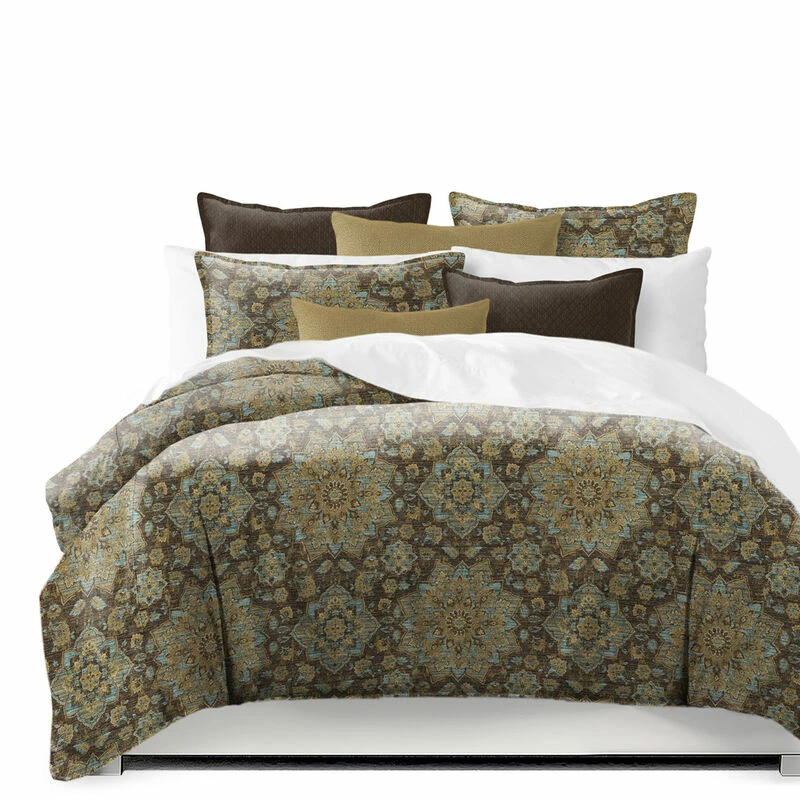 6ix Tailors Fine Linens Tabriz Chocolate Coverlet Set Chocolate 1 6ix Tailors Fine Linens Tabriz Chocolate Coverlet Set Chocolate