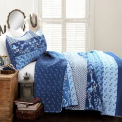 Royal Empire Quilt 3Pc Set Navy