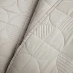 Mid Century Circle Reversible Oversized Cotton Quilt 3Pc Set Gray -Bed Linings Sales 2024 1f89c0d8323a45e4b1c566a4fc3a1226