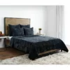 Kosas Home Dimitry 100% Rayon Velvet Ocean Blue King Quilt By Kosas Home