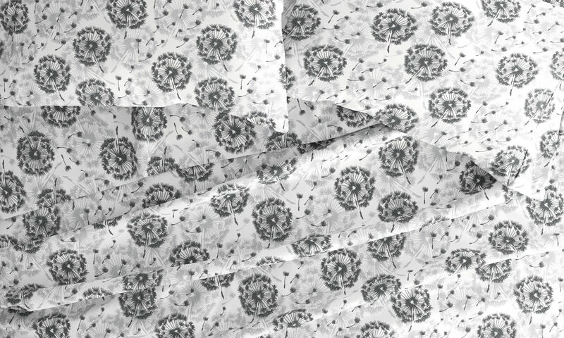 Garden Farmhouse Prints Soft Bed Sheet Set Make A Wish Light Gray 2 Garden Farmhouse Prints Soft Bed Sheet Set Make A Wish Light Gray - Image 2