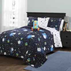 Universe Quilt 4Pc Set Navy