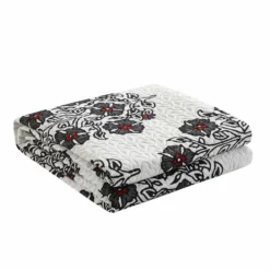 Chic Home Morris Quilt Set Large Scale Floral Medallion Print Design Bedding Grey Grey
