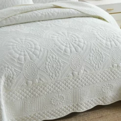 MarCielo 100% Cotton Oversized Bedspread Quilt Set Embroidery TF Soft White -Bed Linings Sales 2024 32449878491e4db8a7df51da88a5f111