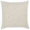 Zima 26 Inch Cotton Euro Pillow Sham, Distressed Herringbone Design, Beige-Benzara