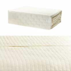Bedvoyage Luxury Rayon Viscose Bamboo Quilted Coverlet - King Ivory