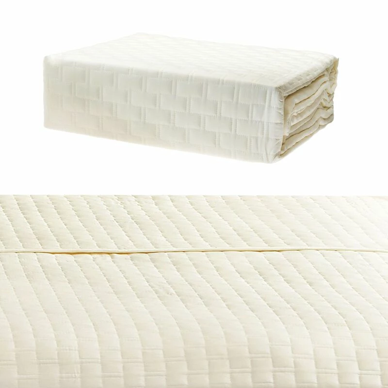Bedvoyage Luxury Rayon Viscose Bamboo Quilted Coverlet - King Ivory 1 Bedvoyage Luxury Rayon Viscose Bamboo Quilted Coverlet - King Ivory