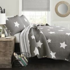 Star Quilt 2Pc Set Gray -Bed Linings Sales 2024 3fabbf5d696c4c8f9ccecbef6fc83836