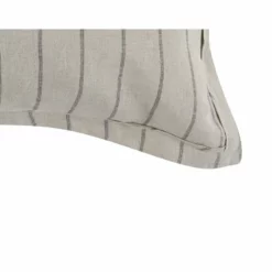 Tara 26 Inch Linen Standard Pillow Sham, Stone Washed, Stripe Design-Benzara Beige -Bed Linings Sales 2024 3fe2a6358a754c6c93a83b26cf0f983b
