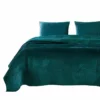Bann 3 Piece King Quilt Set With Geometric Design, Green-Benzara