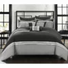 Chic Home Fullerton Hotel Collection BedBag Comforter Set With Sheets King 10 Piece Black