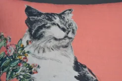 18"x18" Pink Decorative Pillow (Cat) -Bed Linings Sales 2024 4ec30ab135b64468bd054ebcbbff5679