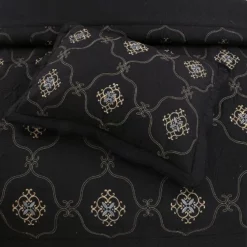 MarCielo 3 Piece Quilted Embroidery Quilts Bedspreads Set Emma Black 7 MarCielo 3 Piece Quilted Embroidery Quilts Bedspreads Set Emma Black -Bed Linings Sales 2024 4eced270c923475cbd32888235e9806b