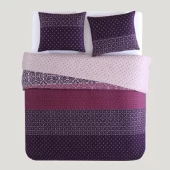 Bebejan Cordon Purple 100% Cotton 230 Thread Count 3-Piece Reversible Quilt Set. Purple 17 Bebejan Cordon Purple 100% Cotton 230 Thread Count 3-Piece Reversible Quilt Set. Purple -Bed Linings Sales 2024 4f7d93be7a0d4e3aacbef774aef421b8