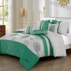 MarCielo 7 PCS Bedding Comforter Set Bluma