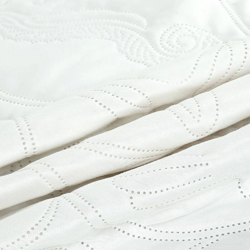 Legacy Decor 3 PCS Shell & Seahorse Stitched Pinsonic Reversible Lightweight All Season Bedspread Quilt Coverlet Oversize, Turquoise Color, Queen Size White 4 Legacy Decor 3 PCS Shell & Seahorse Stitched Pinsonic Reversible Lightweight All Season Bedspread Quilt Coverlet Oversize, Turquoise Color, Queen Size White - Image 4