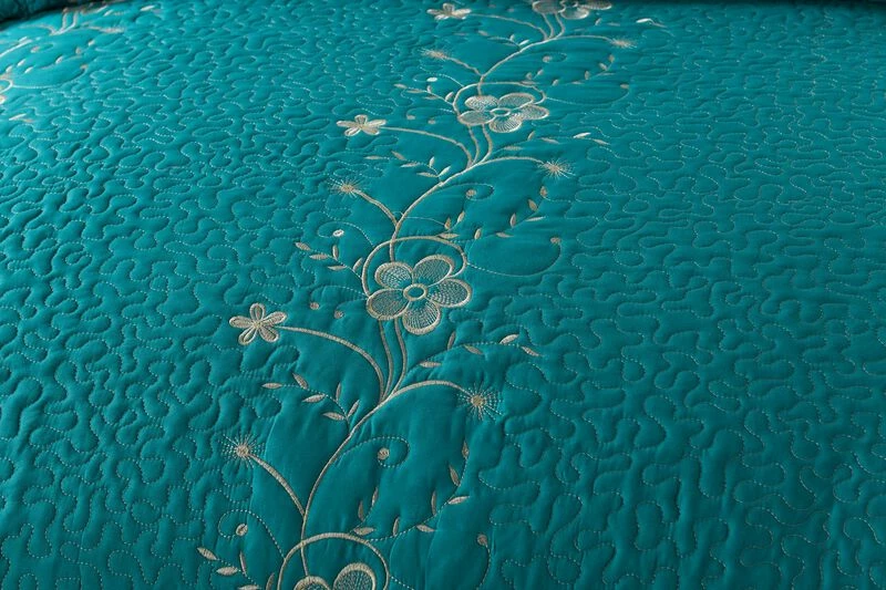 MarCielo 3 Piece Lightweight Bedspread Quilt Set Lapaz Teal 3 MarCielo 3 Piece Lightweight Bedspread Quilt Set Lapaz Teal - Image 3