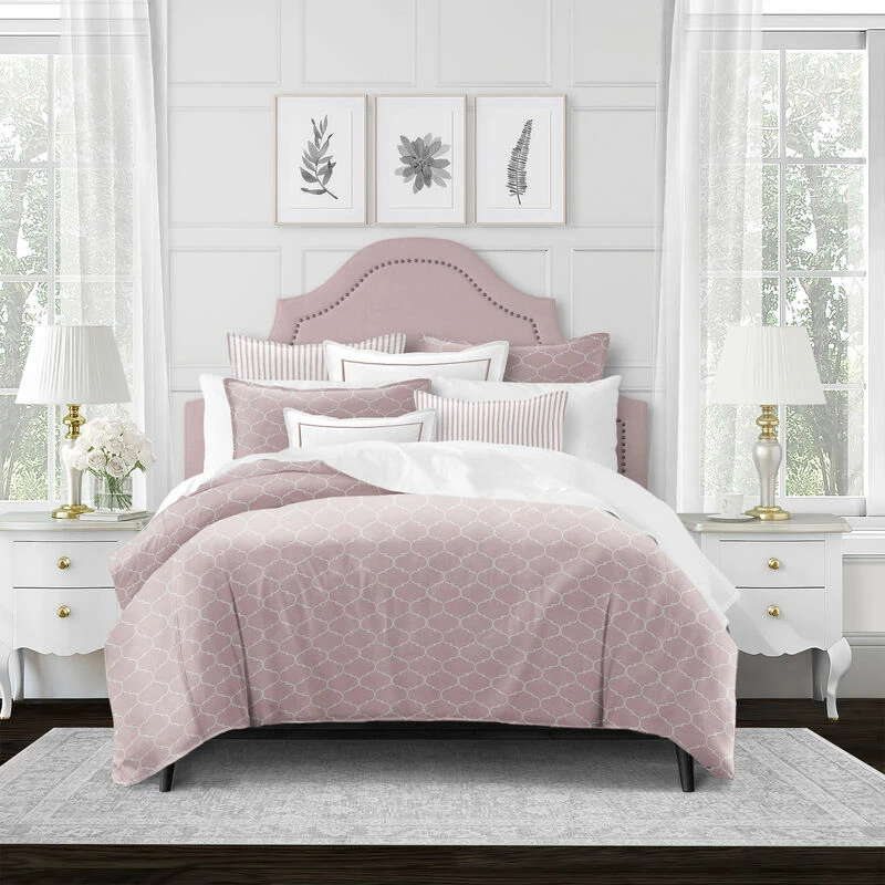 6ix Tailors Fine Linens Gazebo Ballet Pink Comforter Set Ballet Pink 2 6ix Tailors Fine Linens Gazebo Ballet Pink Comforter Set Ballet Pink - Image 2