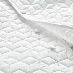 French Country Geo Ruffle Skirt Bedspread 3Pc Set White -Bed Linings Sales 2024 56dcb7fd00fd498db0ed830c691870e1