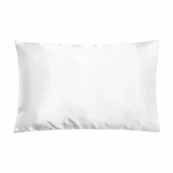 Dual-Sided Silk Pillowcase: Reversible 100% Mulberry Silk 19 Momme 6A One Side, 100% Eucalyptus Other Side White