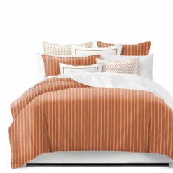 6ix Tailors Fine Linens Skipper Tangerine Coverlet Set Tangerine