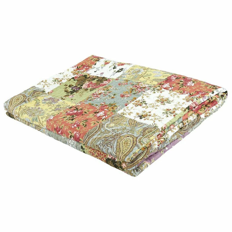 Legacy Decor 3 PCS Paisley Stitched Pinsonic Reversible Lightweight All Season Bedspread Quilt Coverlet Oversize, Queen Size Multi 6 Legacy Decor 3 PCS Paisley Stitched Pinsonic Reversible Lightweight All Season Bedspread Quilt Coverlet Oversize, Queen Size Multi - Image 6