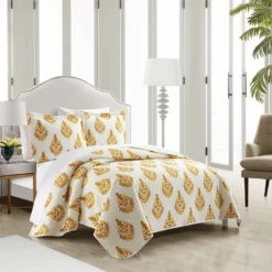 Chic Home Breana 5 Piece Quilt Set Floral Medallion Print Design Bed In A Bag Bedding Yellow -Bed Linings Sales 2024 5eddb68ea1d2497cafc43521df85d3b5
