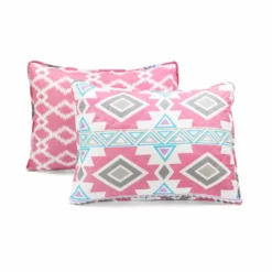Navajo Stripe Malibu Reversible Oversized Quilt 2Pc Set Pink/Turquoise -Bed Linings Sales 2024 6064e0b551b448e5be635ed09d311939