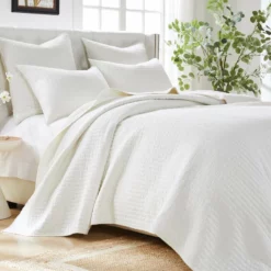 Greenland Home Fashions Monterrey Finely Stitched Quilt Set Classic Solid Color Antique White -Bed Linings Sales 2024 61c951e9f772497dae27de5258f32f9e