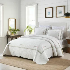 MarCielo 3-Piece 100% White Cotton Oversized Bedspread Set Coverlet Set Lightweight Quilt Set Sakura White -Bed Linings Sales 2024 6789a5d317b54caf826895786b2df934