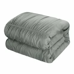 Chic Home Kaiah 7 Piece Comforter Set Contemporary Striped Ruched Ruffled Design Sheet Set Pillowcases Pillow Shams Included Grey -Bed Linings Sales 2024 692c3a69ebbf45e0955c080b216ee82d
