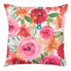 SARO 18 In. Sara B Collection Santa Monica Floral Pillow Cover Multi Color