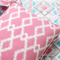 Navajo Stripe Malibu Reversible Oversized Quilt 2Pc Set Pink/Turquoise -Bed Linings Sales 2024 6d5fd132e8654bdc94bc00d235e56935