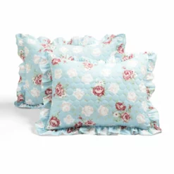Cottage Core Floral Ruffle Reversible Oversized Quilt 3Pc Set Blue/Blush -Bed Linings Sales 2024 6dc47121196540328951ee3538a5c7fa