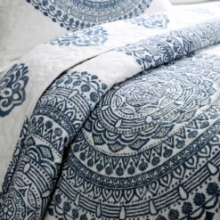 Shaila Medallion Quilt Blue 3pc Set King Blue -Bed Linings Sales 2024 6e786c8128254cad88f04bc53ffb662f