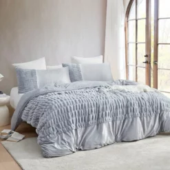 Sorry Not Sorry Again - Coma Inducer® Oversized Comforter - Cloud Gray Gray