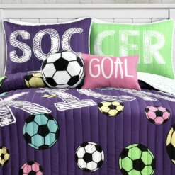 Girls Soccer Kick Quilt 5Pc Set Purple 11 Girls Soccer Kick Quilt 5Pc Set Purple -Bed Linings Sales 2024 73003a2e9a5a47c9ac80acb08a7445d1