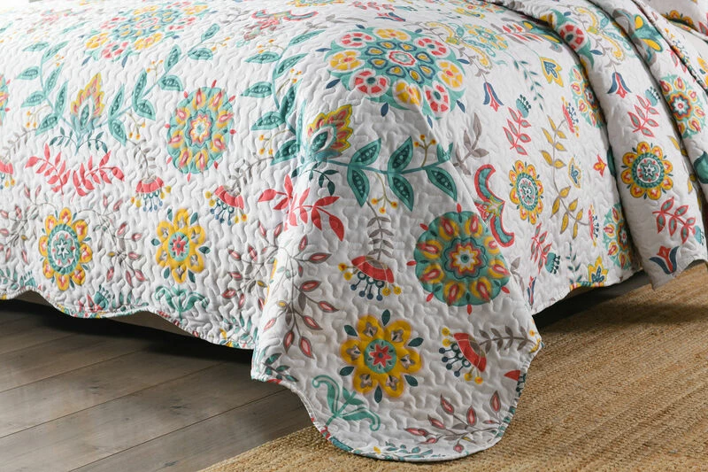 MarCielo 3 Pcs Bohemian Boho Quilt Bedspread Set Rustic Cabin Lodge Quilt, A96 Multicolor 1 2 MarCielo 3 Pcs Bohemian Boho Quilt Bedspread Set Rustic Cabin Lodge Quilt, A96 Multicolor 1 - Image 2