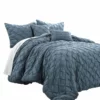 Ravello Pintuck Comforter 5-Pc Set Stormy Blue