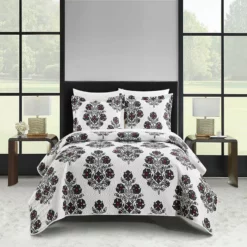 Chic Home Morris Quilt Set Large Scale Floral Medallion Print Design Bedding Grey Grey 5 Chic Home Morris Quilt Set Large Scale Floral Medallion Print Design Bedding Grey Grey -Bed Linings Sales 2024 7e5d993e0d454b9284892e19914fdcc6