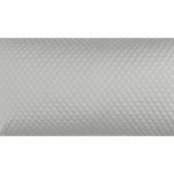 Kahn Hand Quilted Lumbar King Size Pillow Sham, Self Binding-Benzara Silver -Bed Linings Sales 2024 816ebb1386994a26b4b063a27f75369e