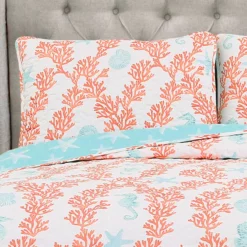 Dina Coral Blue/Coral Quilt 3Pc Set Blue/Coral -Bed Linings Sales 2024 897778475123429089fd8cbab20fd8ad